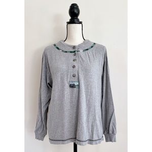 Vintage 90s Long Sleeve Henley Long Sleeve T-Shirt